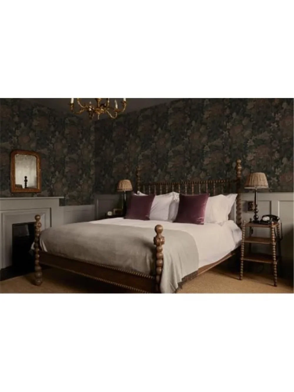 Vintage Peel and Stick Wallpaper Dark Green Floral Wall Paper 16.1